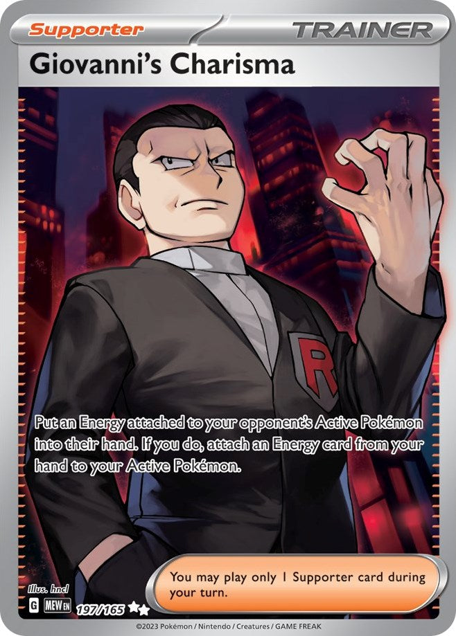 Giovanni's Charisma (197/165) [Scarlet & Violet 151] | Jomio and Rueliete's Cards and Comics