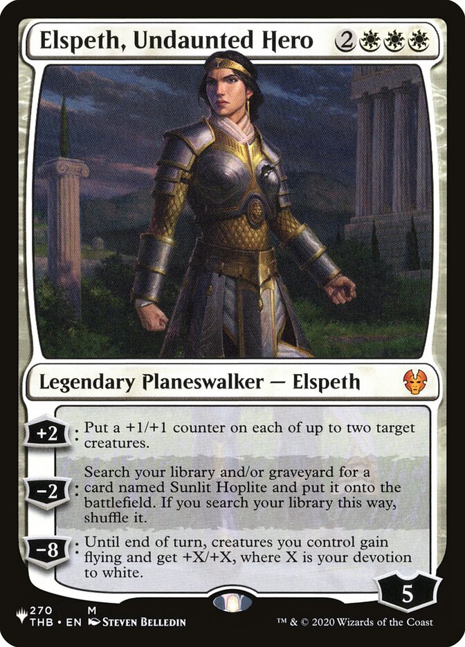 Elspeth, Undaunted Hero [The List] | Jomio and Rueliete's Cards and Comics