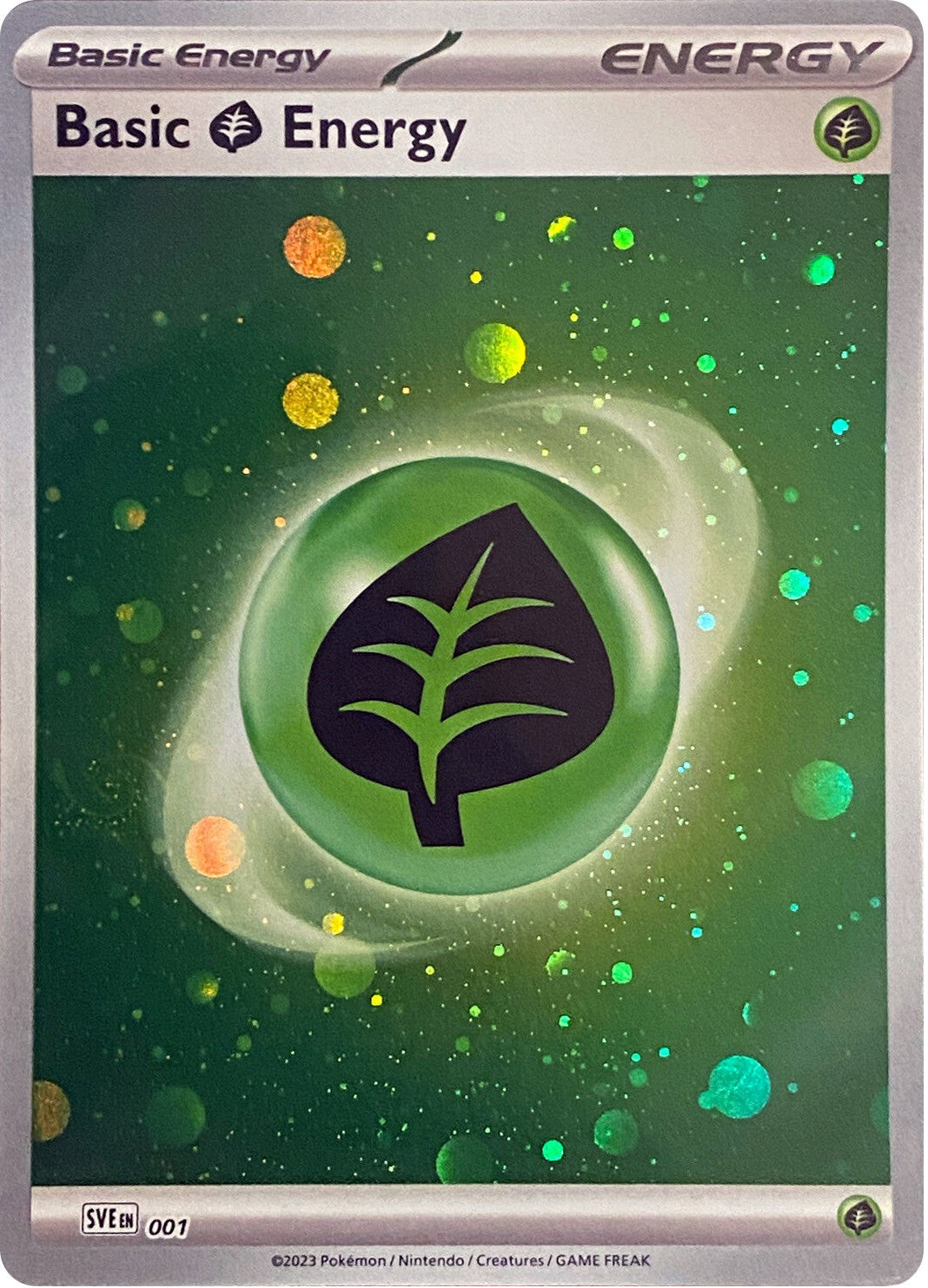 Basic Grass Energy (001) (Cosmos Holo) [Scarlet & Violet: Base Set] | Jomio and Rueliete's Cards and Comics