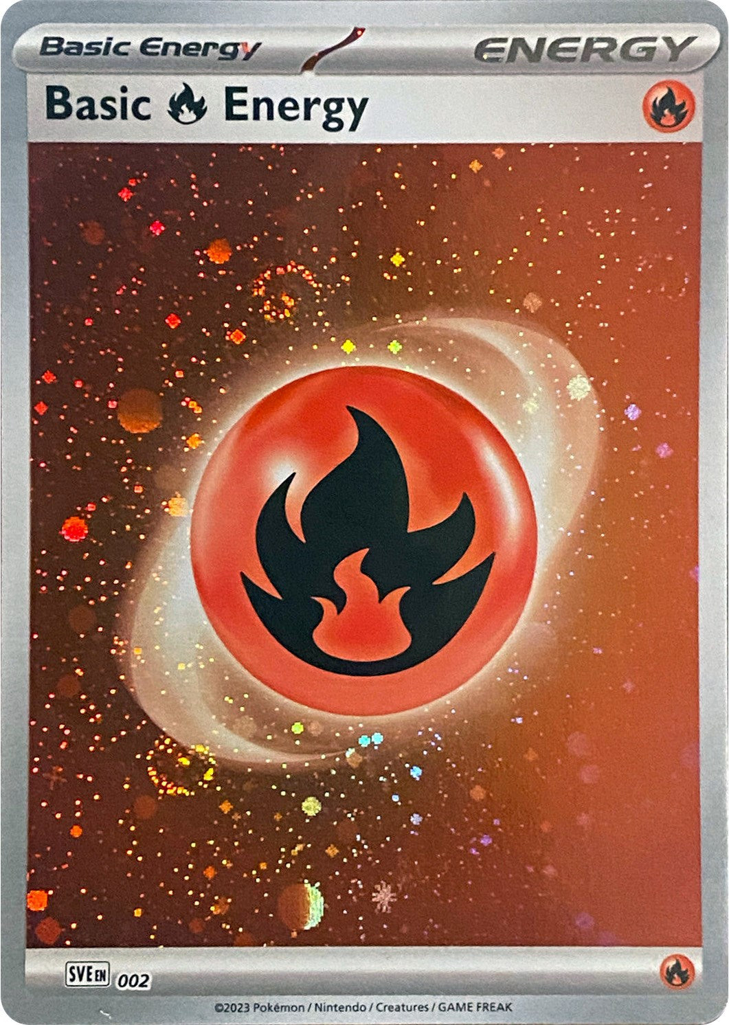 Basic Fire Energy (002) (Cosmos Holo) [Scarlet & Violet: Base Set] | Jomio and Rueliete's Cards and Comics