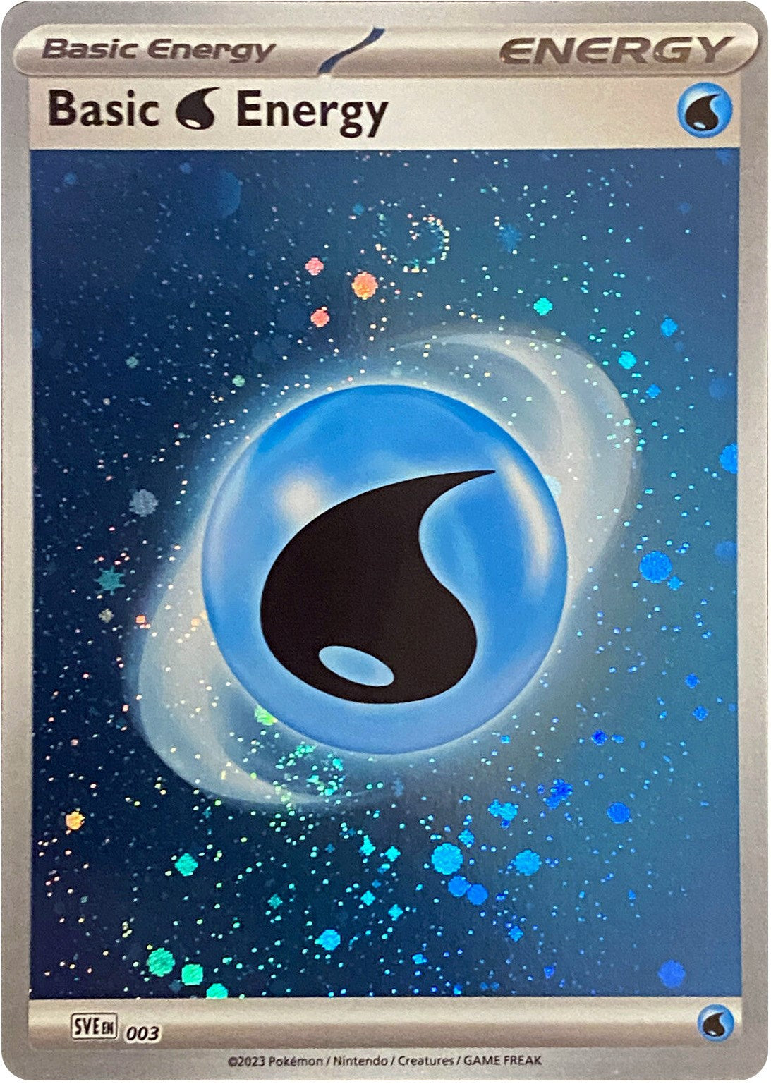 Basic Water Energy (003) (Cosmos Holo) [Scarlet & Violet: Base Set] | Jomio and Rueliete's Cards and Comics