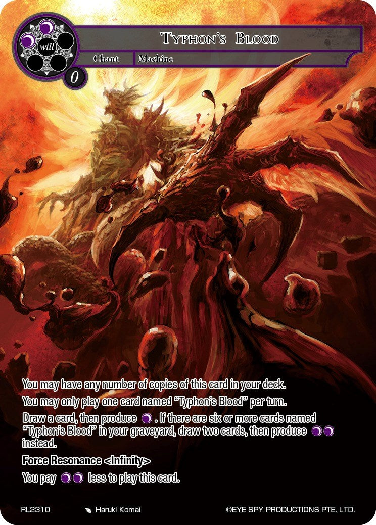 Typhon's Blood (RL2310) [Promo Cards] | Jomio and Rueliete's Cards and Comics