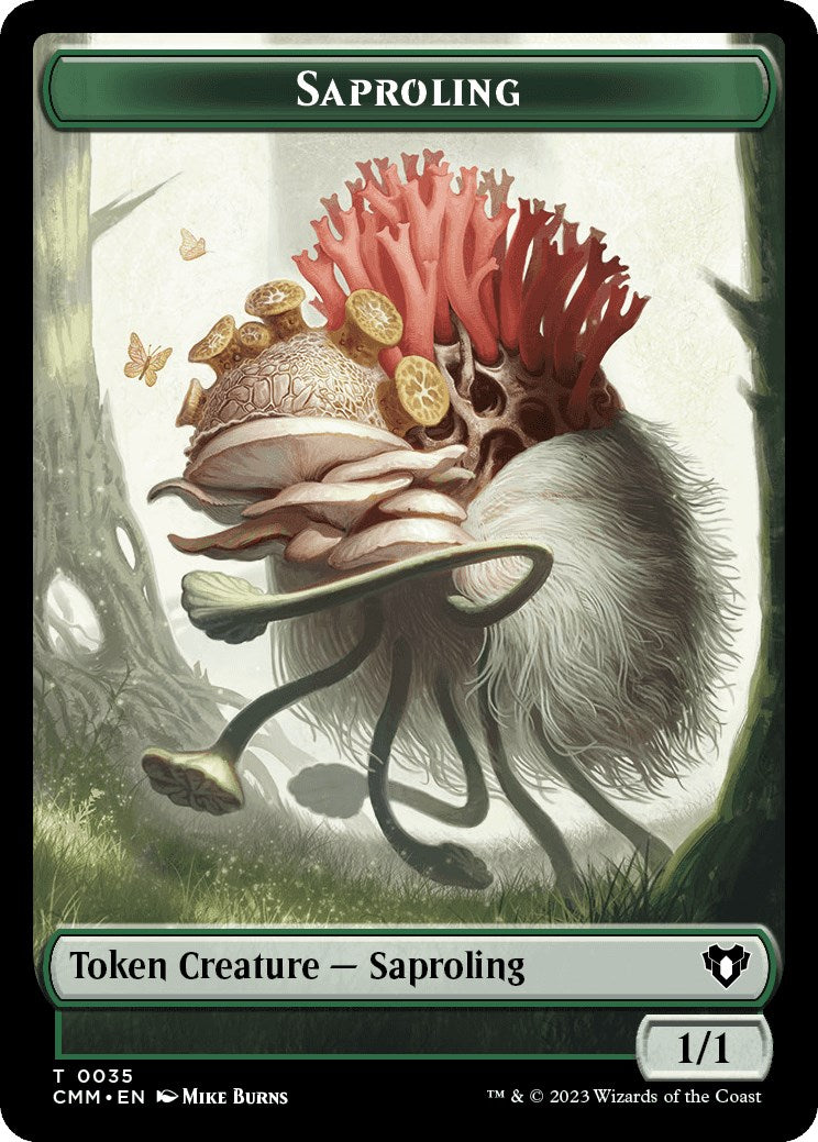 Saproling // Goblin Double-Sided Token [Commander Masters Tokens] | Jomio and Rueliete's Cards and Comics