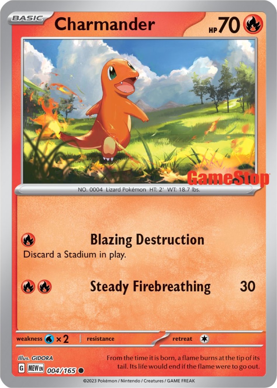 Charmander (004/165) (GameStop Exclusive) [Scarlet & Violet 151] | Jomio and Rueliete's Cards and Comics