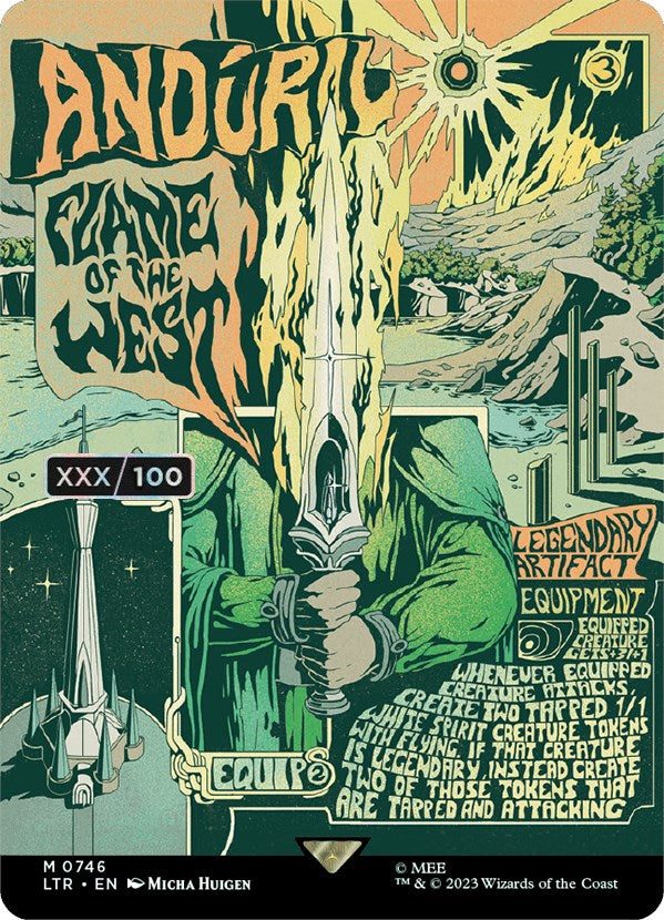 Anduril, Flame of the West (Borderless Poster) (Serialized) [The Lord of the Rings: Tales of Middle-Earth] | Jomio and Rueliete's Cards and Comics