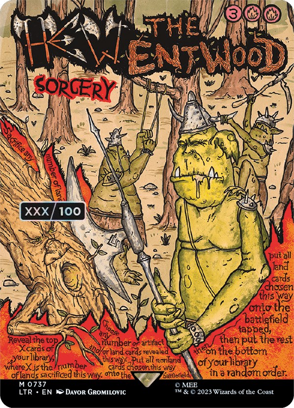 Hew the Entwood (Borderless Poster) (Serialized) [The Lord of the Rings: Tales of Middle-Earth] | Jomio and Rueliete's Cards and Comics