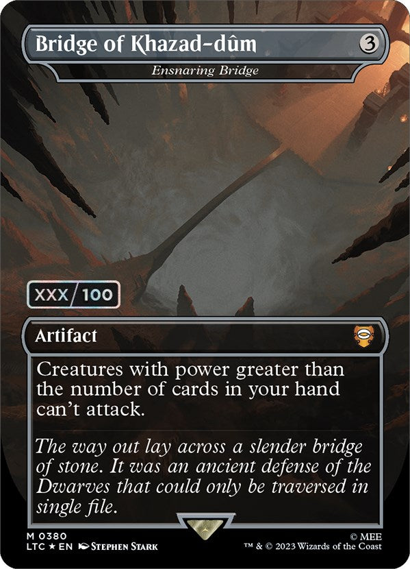 Bridge of Khazad-dum - Ensnaring Bridge (Borderless) (Serialized) [The Lord of the Rings: Tales of Middle-Earth Commander] | Jomio and Rueliete's Cards and Comics