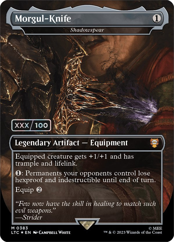 Morgul-Knife - Shadowspear (Borderless) (Serialized) [The Lord of the Rings: Tales of Middle-Earth Commander] | Jomio and Rueliete's Cards and Comics