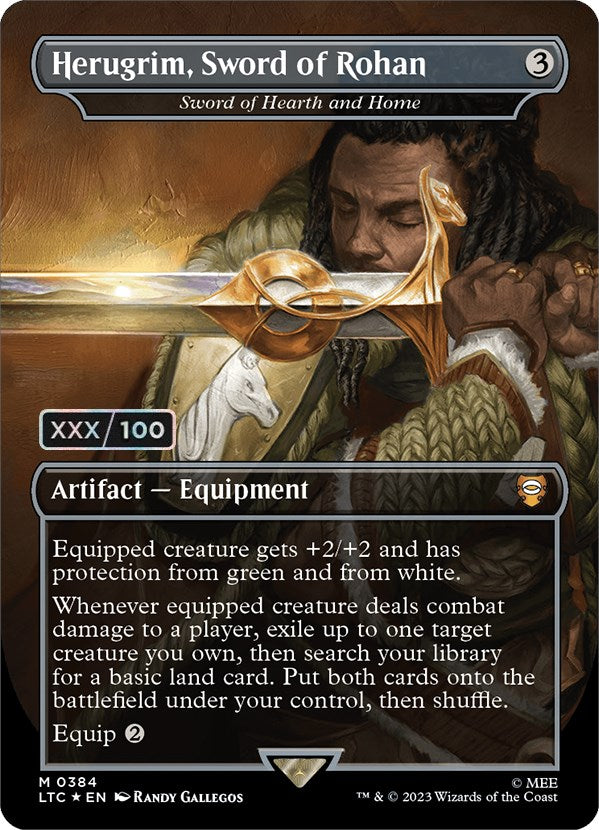 Herugrim, Sword of Rohan - Sword of Hearth and Home (Borderless) (Serialized) [The Lord of the Rings: Tales of Middle-Earth Commander] | Jomio and Rueliete's Cards and Comics