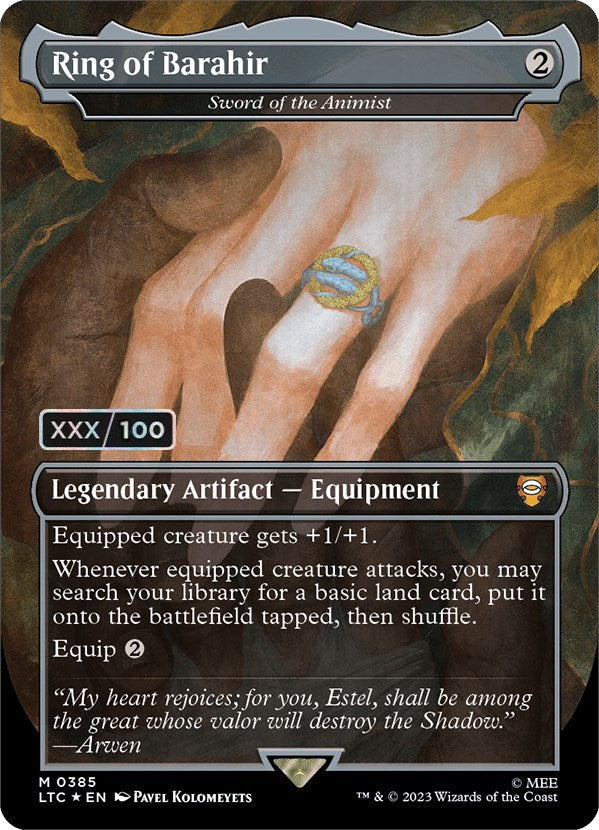Ring of Barahir - Sword of the Animist (Borderless) (Serialized) [The Lord of the Rings: Tales of Middle-Earth Commander] | Jomio and Rueliete's Cards and Comics