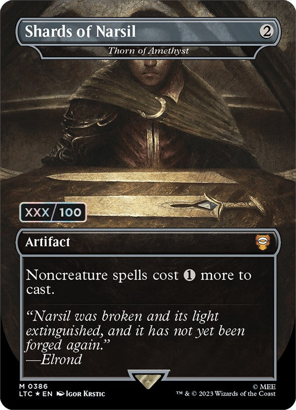 Shards of Narsil - Thorn of Amethyst (Borderless) (Serialized) [The Lord of the Rings: Tales of Middle-Earth Commander] | Jomio and Rueliete's Cards and Comics