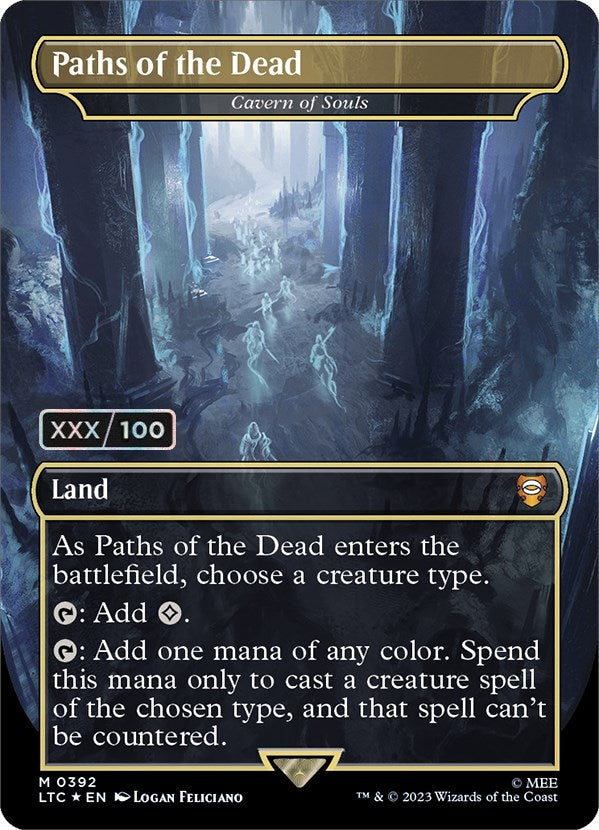 Paths of the Dead - Cavern of Souls (Borderless) (Serialized) [The Lord of the Rings: Tales of Middle-Earth Commander] | Jomio and Rueliete's Cards and Comics