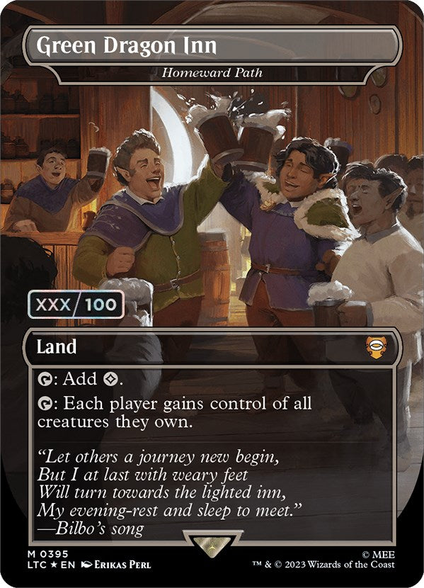 Green Dragon Inn - Homeward Path (Borderless) (Serialized) [The Lord of the Rings: Tales of Middle-Earth Commander] | Jomio and Rueliete's Cards and Comics