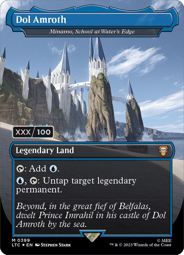 Dol Amroth - Minamo, School at Water's Edge (Borderless) (Serialized) [The Lord of the Rings: Tales of Middle-Earth Commander] | Jomio and Rueliete's Cards and Comics