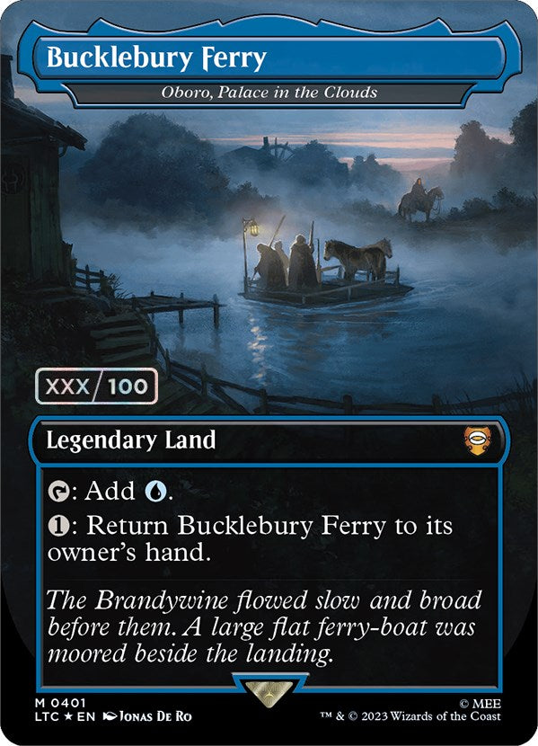 Bucklebury Ferry - Oboro, Palace in the Clouds (Borderless) (Serialized) [The Lord of the Rings: Tales of Middle-Earth Commander] | Jomio and Rueliete's Cards and Comics