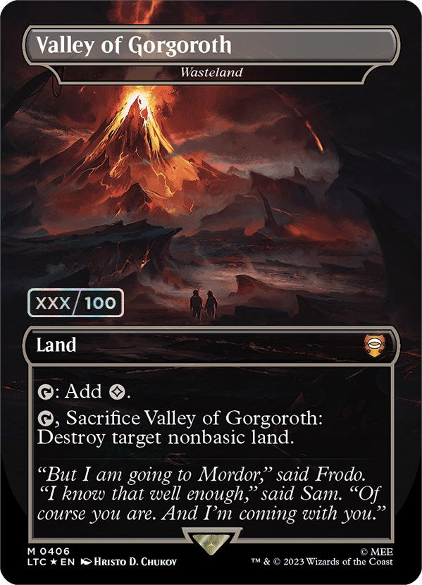 Valley of Gorgoroth - Wasteland (Borderless) (Serialized) [The Lord of the Rings: Tales of Middle-Earth Commander] | Jomio and Rueliete's Cards and Comics