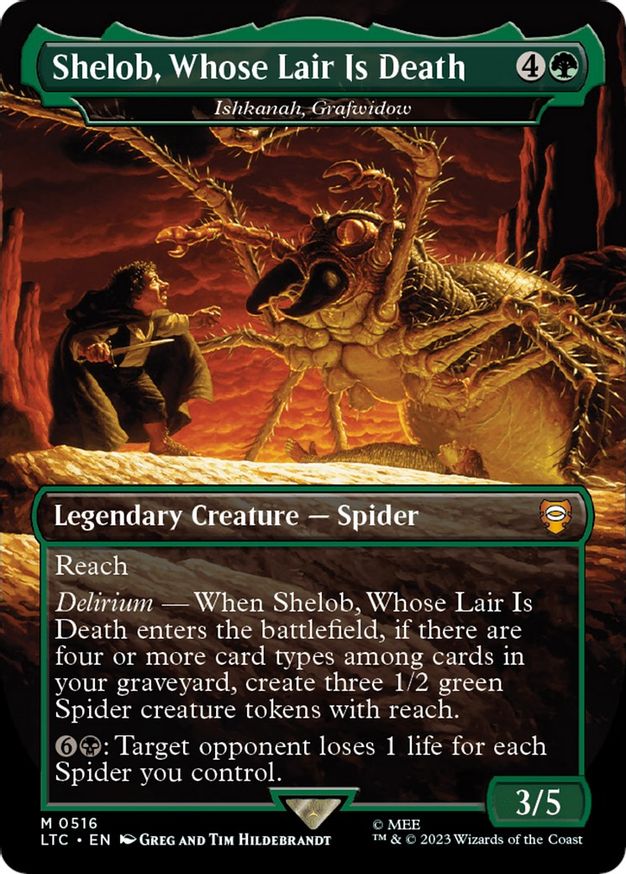 Shelob, Whose Lair Is Death - Ishkanah, Grafwidow (Borderless) [The Lord of the Rings: Tales of Middle-Earth Commander] | Jomio and Rueliete's Cards and Comics