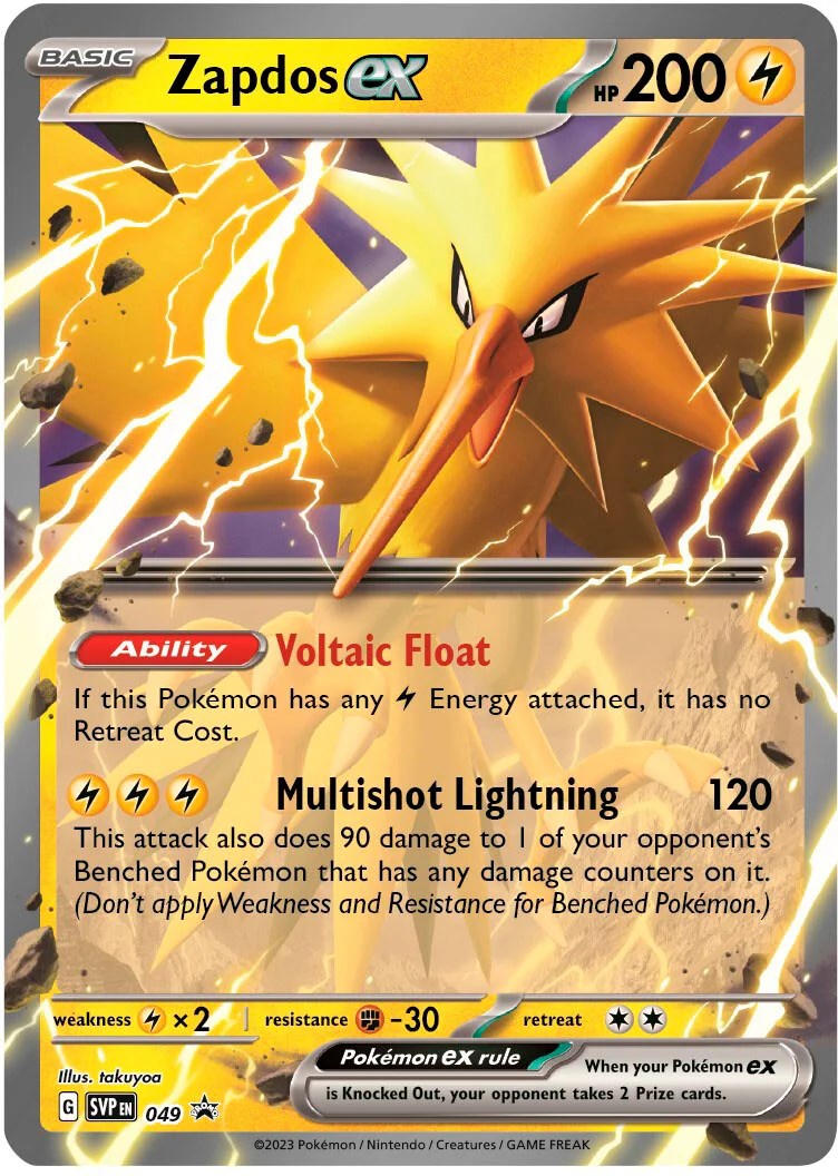 Zapdos ex (049) [Scarlet & Violet: Black Star Promos] | Jomio and Rueliete's Cards and Comics