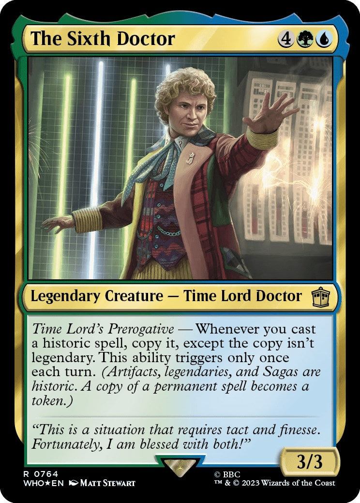 The Sixth Doctor (Surge Foil) [Doctor Who] | Jomio and Rueliete's Cards and Comics