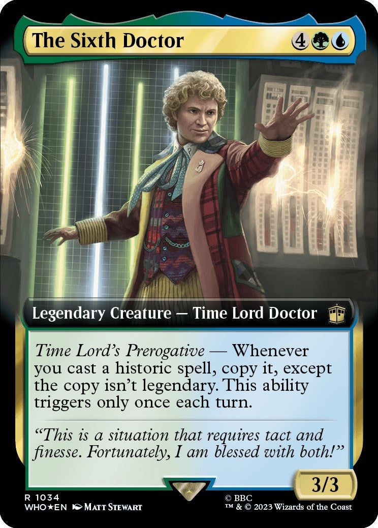 The Sixth Doctor (Extended Art) (Surge Foil) [Doctor Who] | Jomio and Rueliete's Cards and Comics