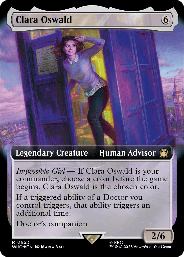 Clara Oswald (Extended Art) (Surge Foil) [Doctor Who] | Jomio and Rueliete's Cards and Comics