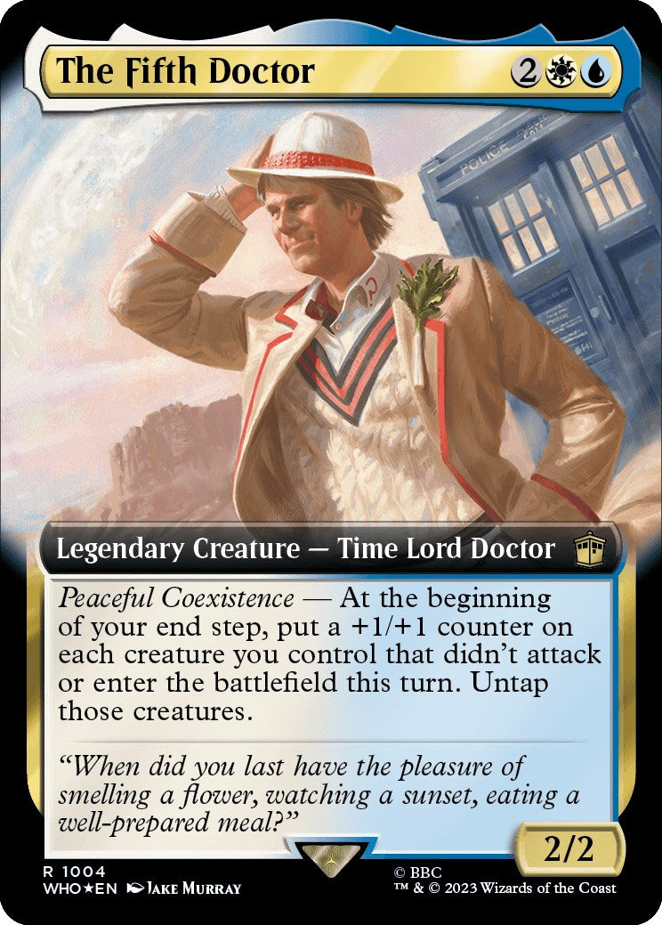 The Fifth Doctor (Extended Art) (Surge Foil) [Doctor Who] | Jomio and Rueliete's Cards and Comics