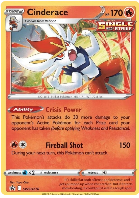 Cinderace (SWSH278) [Sword & Shield: Black Star Promos] | Jomio and Rueliete's Cards and Comics