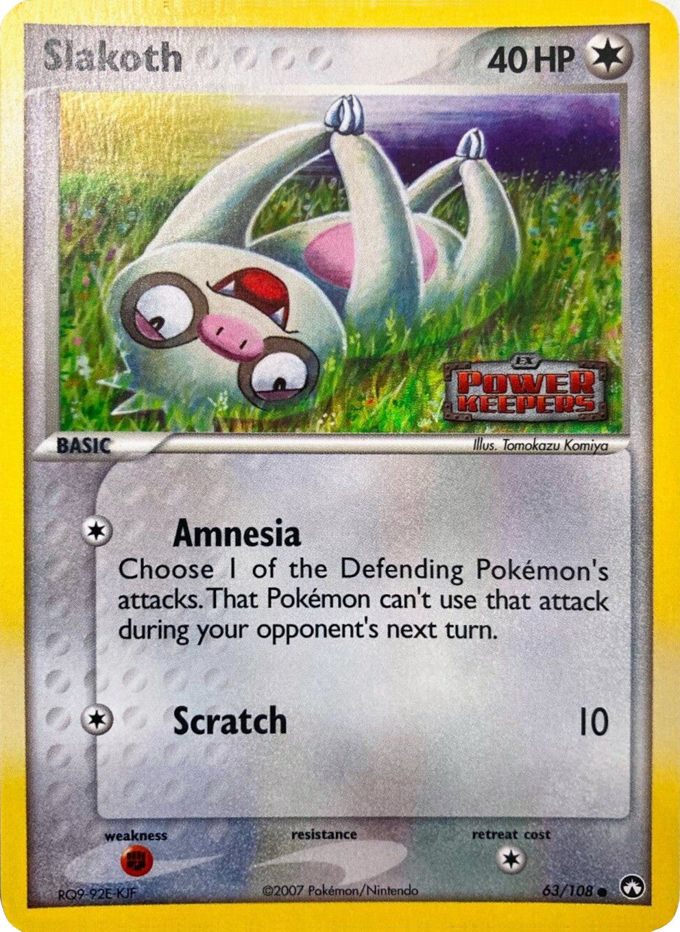 Slakoth (63/108) (Stamped) [EX: Power Keepers] | Jomio and Rueliete's Cards and Comics