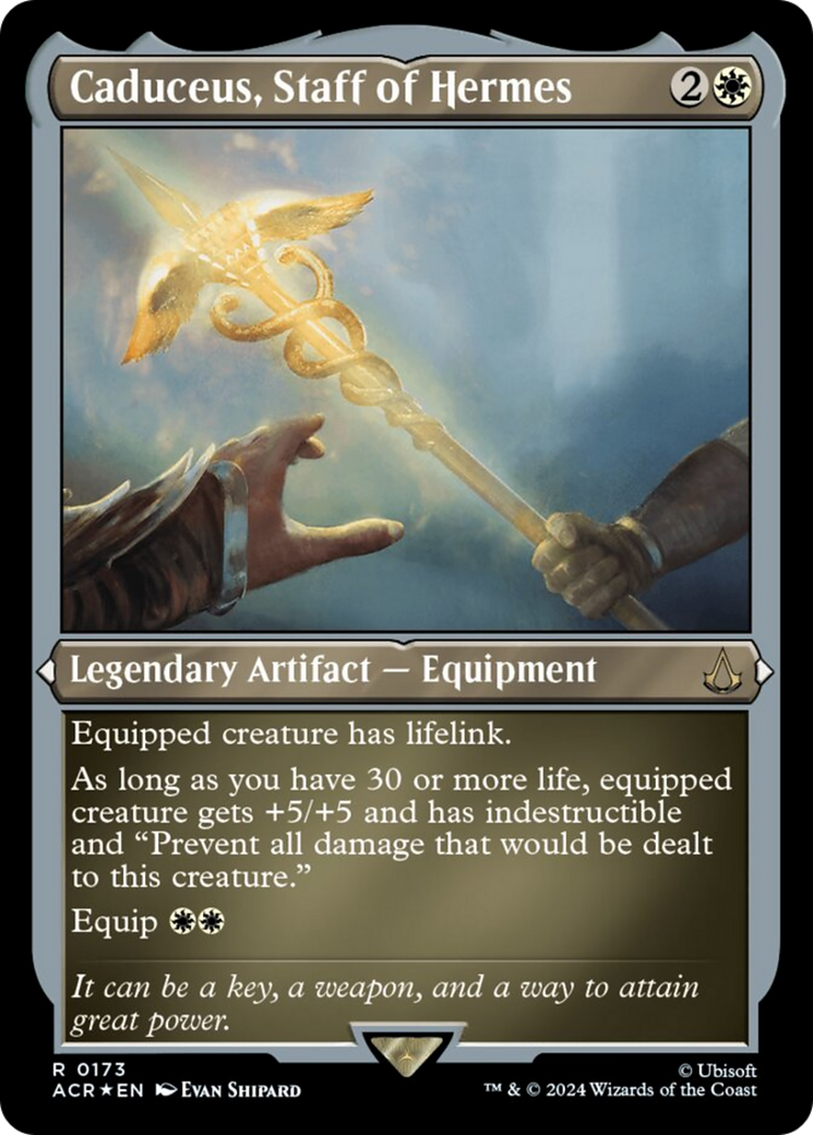Caduceus, Staff of Hermes (Foil Etched) [Assassin's Creed] | Jomio and Rueliete's Cards and Comics