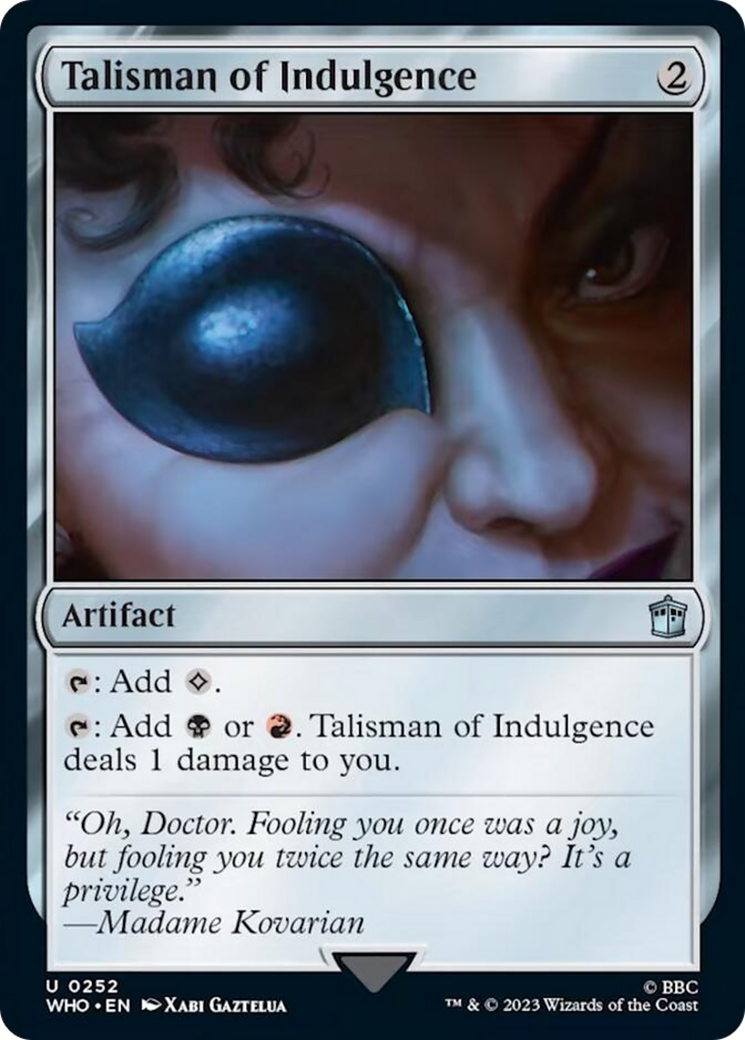 Talisman of Indulgence [Doctor Who] | Jomio and Rueliete's Cards and Comics