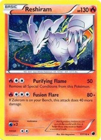 Reshiram (17/116) (Cosmos Holo) [Black & White: Plasma Freeze] | Jomio and Rueliete's Cards and Comics