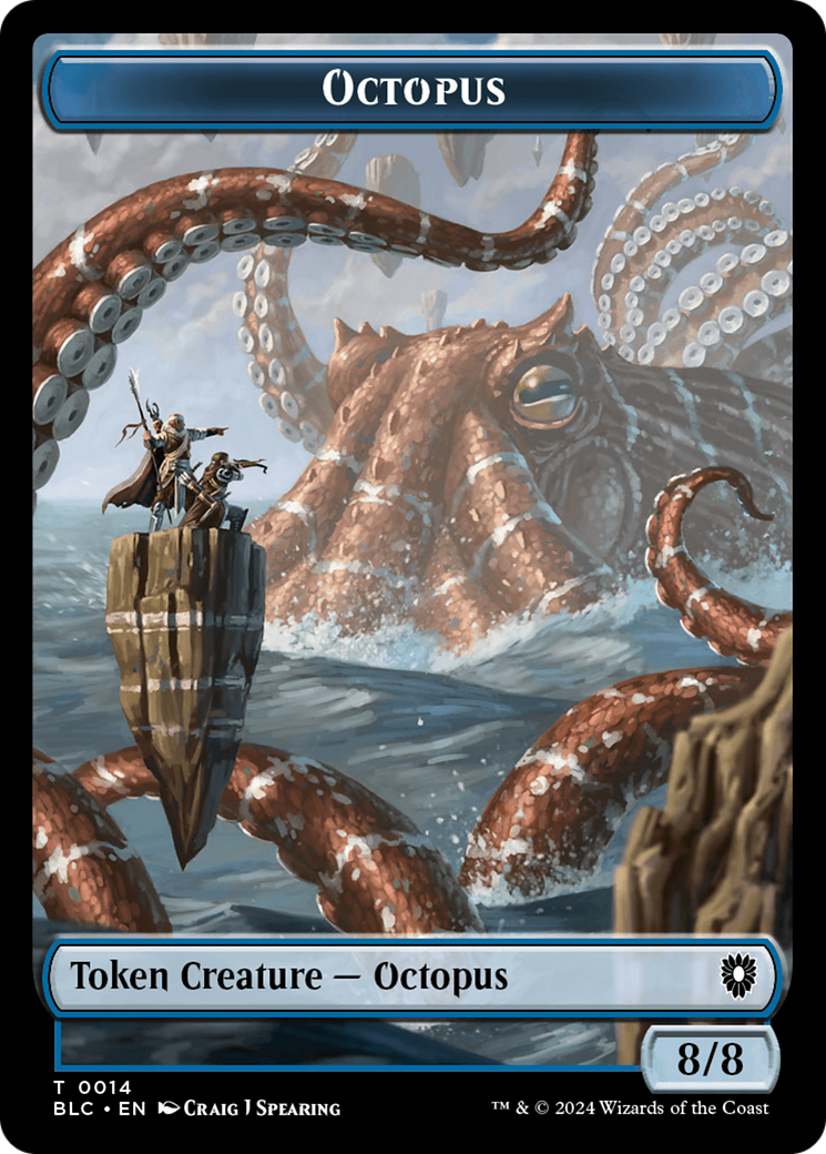 Octopus // Rabbit Double-Sided Token [Bloomburrow Commander Tokens] | Jomio and Rueliete's Cards and Comics