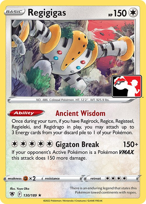 Regigigas (130/189) [Prize Pack Series Three] | Jomio and Rueliete's Cards and Comics