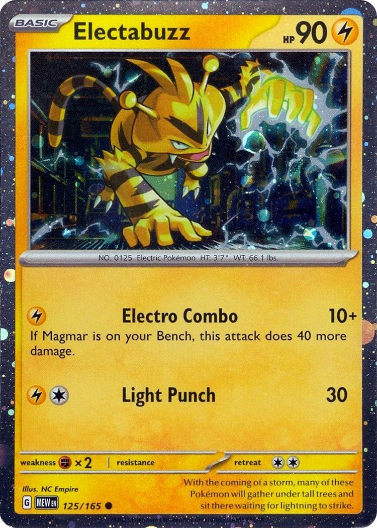 Electabuzz (125/165) (Cosmos Holo) [Miscellaneous Cards] | Jomio and Rueliete's Cards and Comics