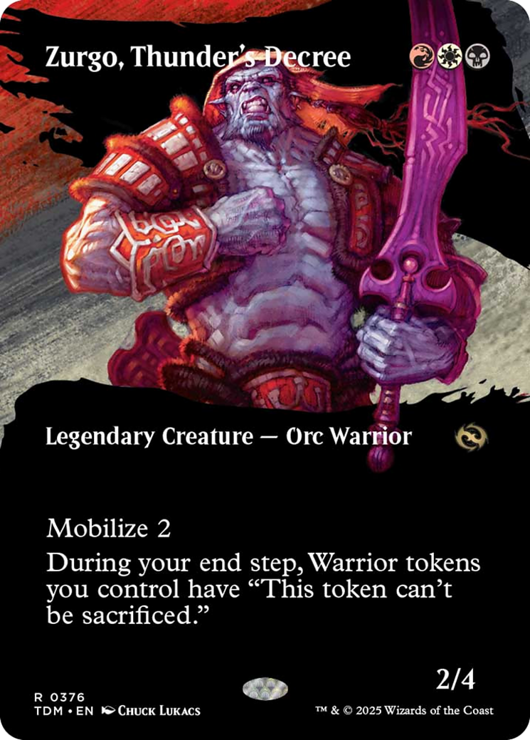 Zurgo, Thunder's Decree (Borderless) [Tarkir: Dragonstorm] | Jomio and Rueliete's Cards and Comics