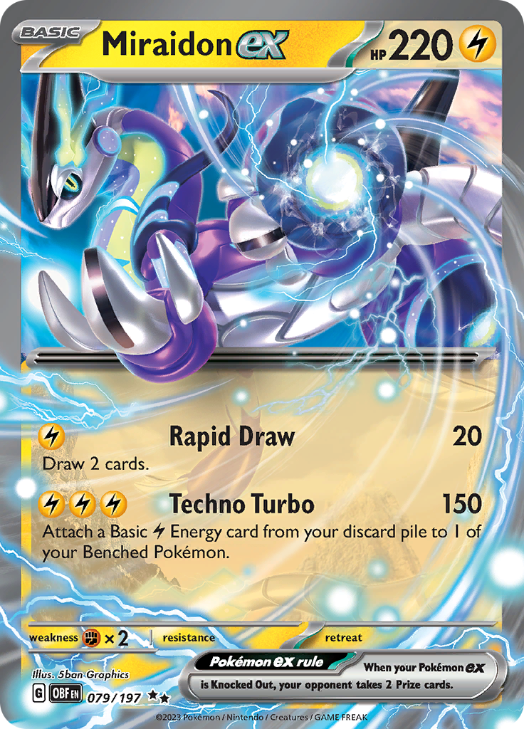 Miraidon ex (079/197) [Scarlet & Violet: Obsidian Flames] | Jomio and Rueliete's Cards and Comics