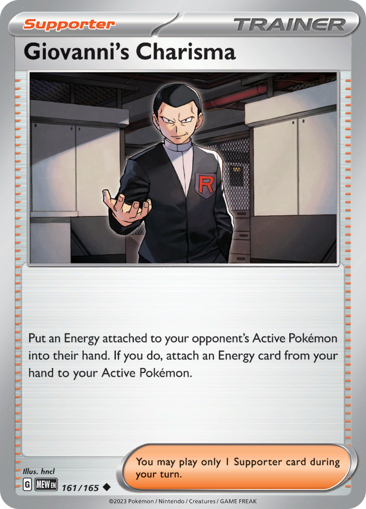 Giovanni's Charisma (161/165) [Scarlet & Violet 151] | Jomio and Rueliete's Cards and Comics