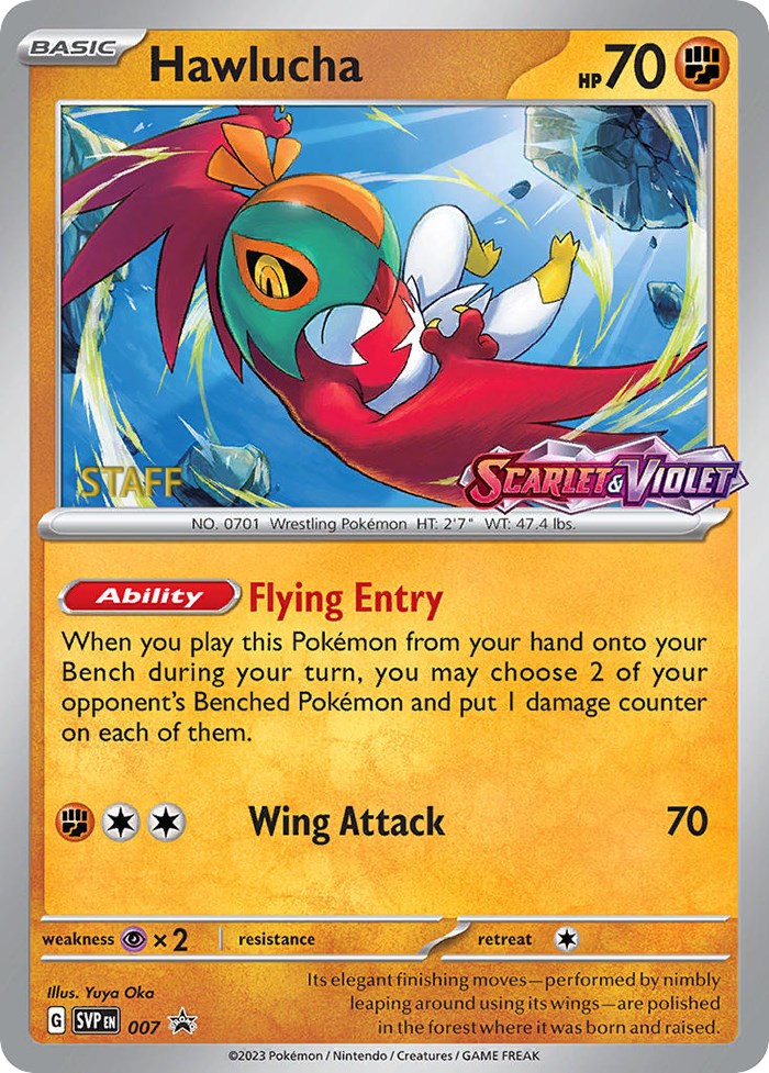 Hawlucha (007) [Staff] [Scarlet & Violet 151] | Jomio and Rueliete's Cards and Comics