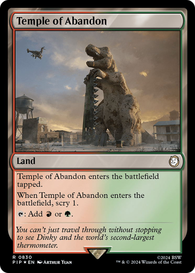 Temple of Abandon (Surge Foil) [Fallout] | Jomio and Rueliete's Cards and Comics