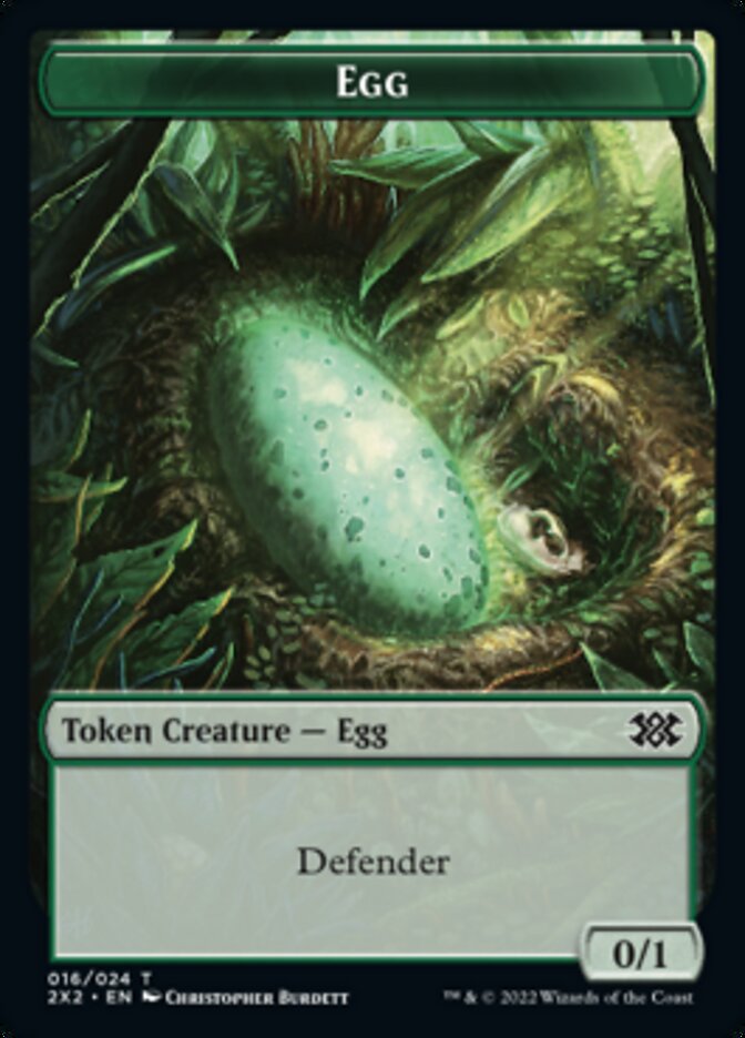 Egg // Spirit (008) Double-Sided Token [Double Masters 2022 Tokens] | Jomio and Rueliete's Cards and Comics