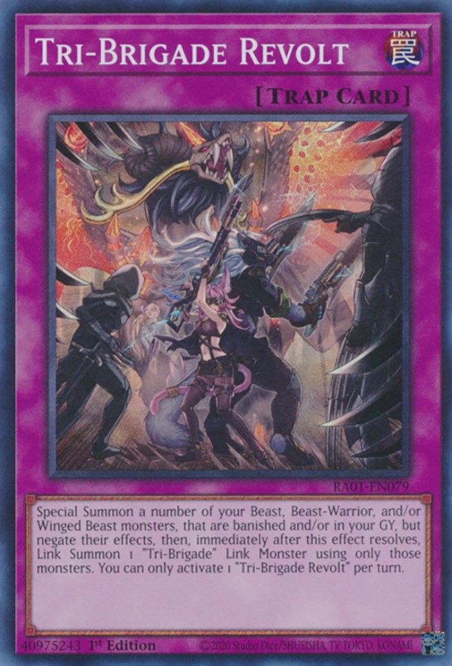 Tri-Brigade Revolt [RA01-EN079] Super Rare | Jomio and Rueliete's Cards and Comics