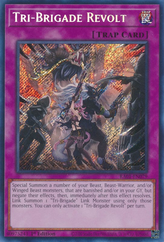 Tri-Brigade Revolt [RA01-EN079] Secret Rare | Jomio and Rueliete's Cards and Comics
