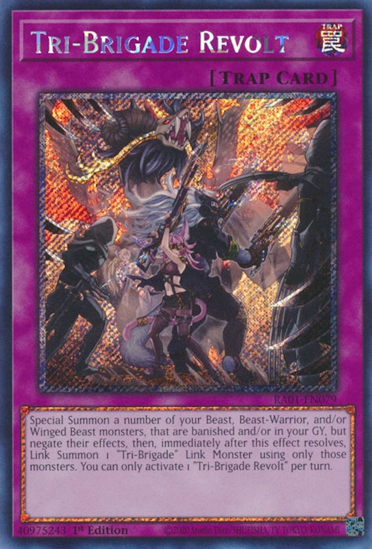 Tri-Brigade Revolt [RA01-EN079] Platinum Secret Rare | Jomio and Rueliete's Cards and Comics