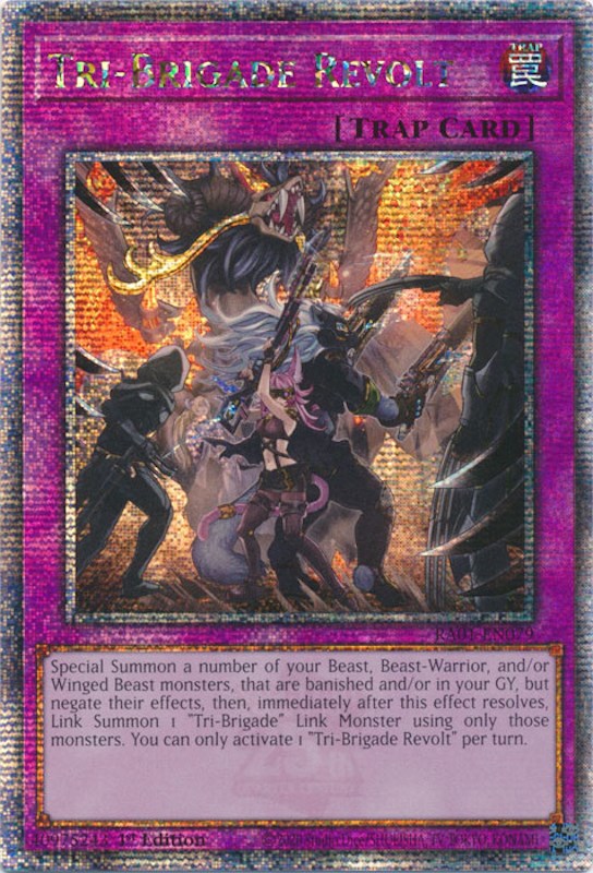 Tri-Brigade Revolt [RA01-EN079] Quarter Century Secret Rare | Jomio and Rueliete's Cards and Comics
