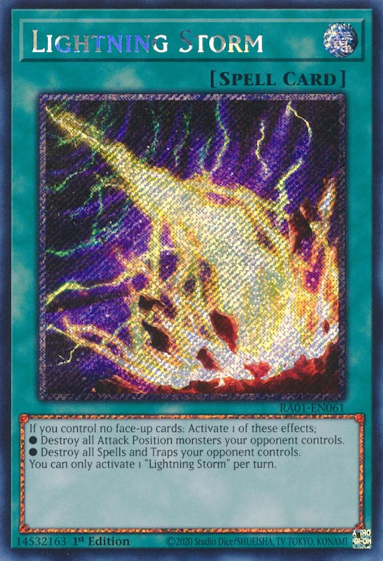 Lightning Storm [RA01-EN061] Platinum Secret Rare | Jomio and Rueliete's Cards and Comics