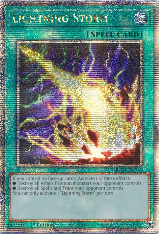 Lightning Storm [RA01-EN061] Quarter Century Secret Rare | Jomio and Rueliete's Cards and Comics