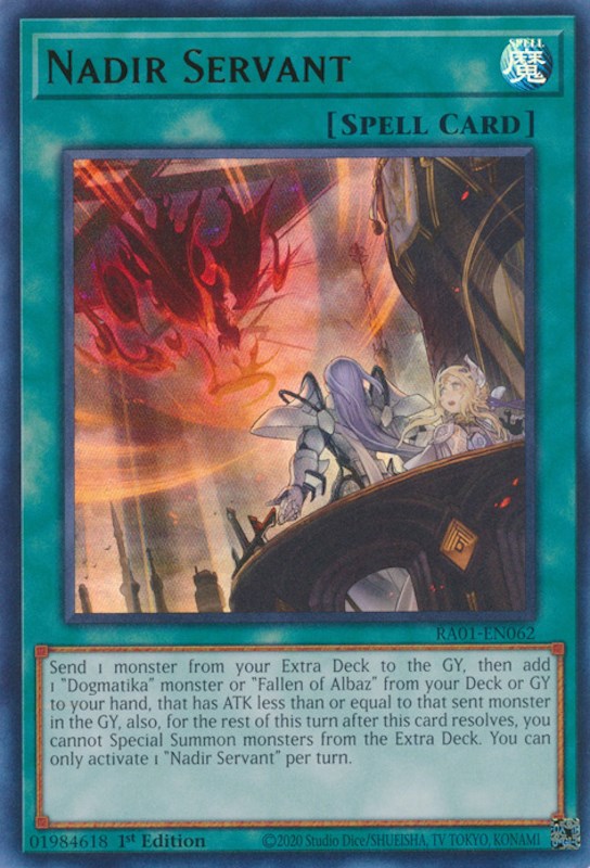 Nadir Servant [RA01-EN062] Ultra Rare | Jomio and Rueliete's Cards and Comics