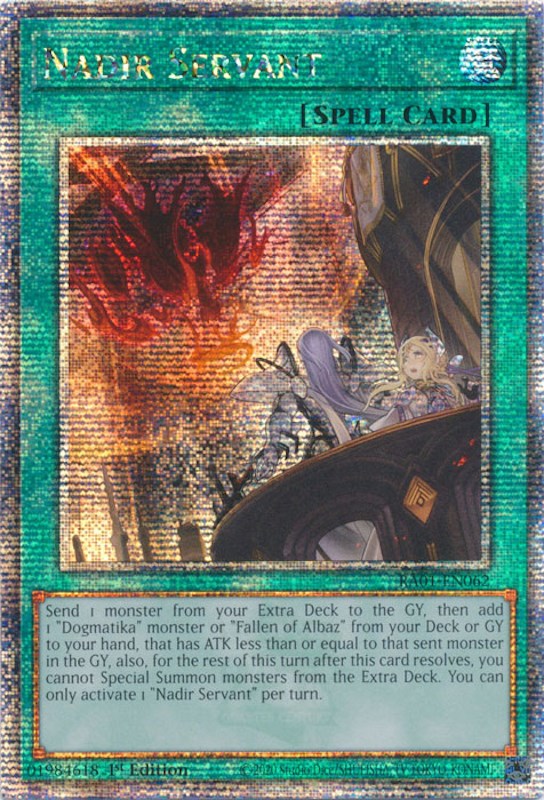 Nadir Servant [RA01-EN062] Quarter Century Secret Rare | Jomio and Rueliete's Cards and Comics
