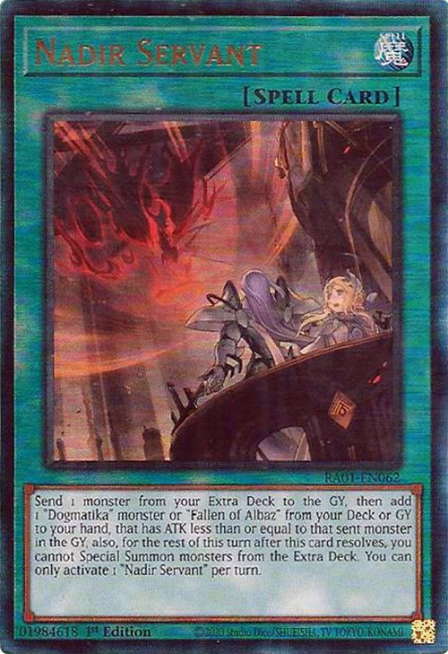 Nadir Servant [RA01-EN062] Prismatic Ultimate Rare | Jomio and Rueliete's Cards and Comics