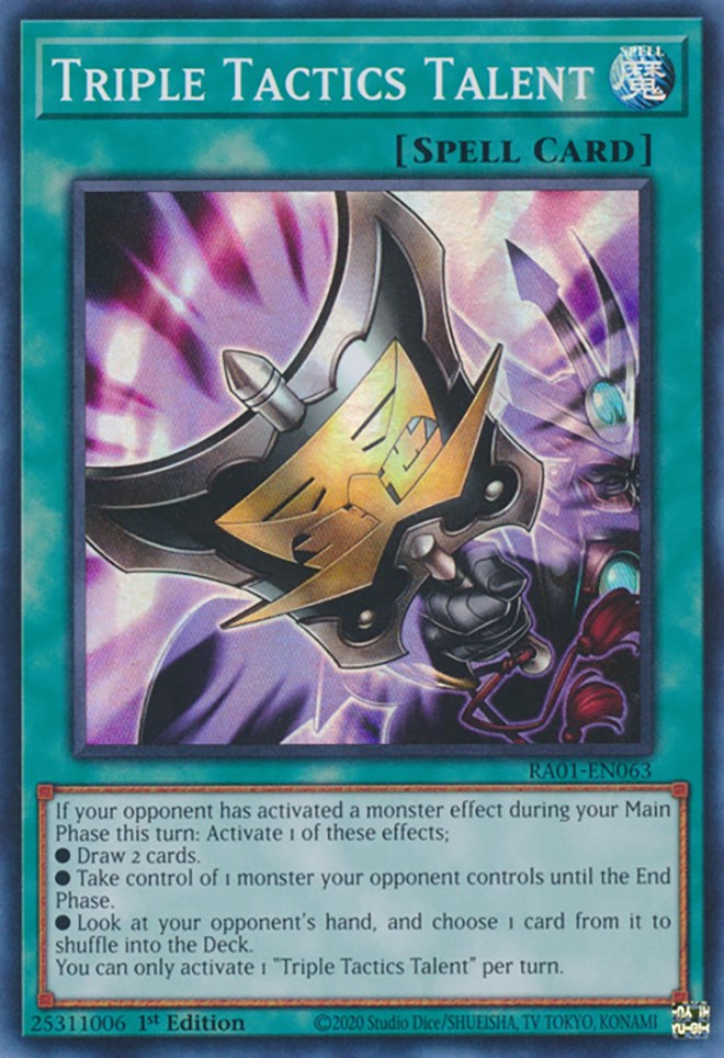 Triple Tactics Talent [RA01-EN063] Super Rare | Jomio and Rueliete's Cards and Comics